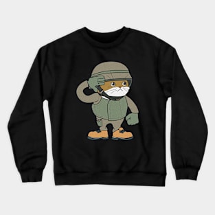 Cat Soldier I Love My Cat Crewneck Sweatshirt